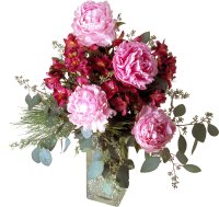 peony and alstroemeria bouquet