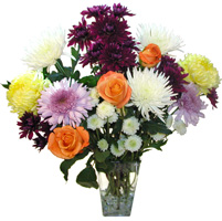 chrysanthemum and rose bouquet
