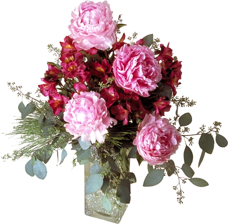 flower of the month club peonies arrangement